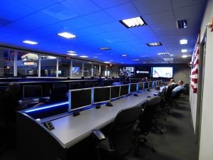 A large control center with a unified system for information sharing.